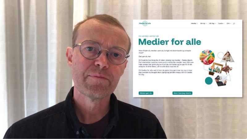 Foto: Peter Leth med tekst om medier for alle
